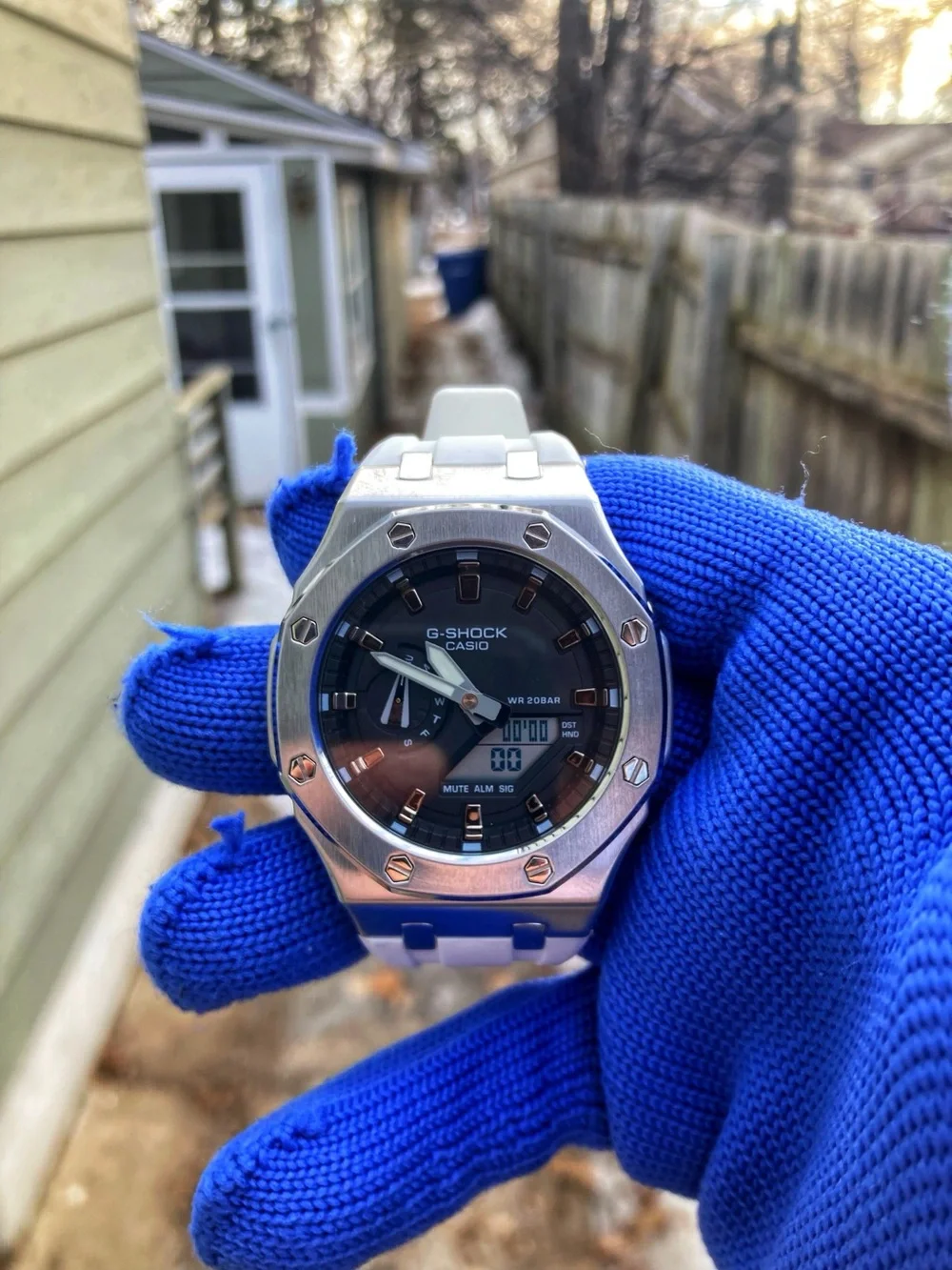 Custom G shock black and white RM style color way